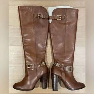 Vintage REAL LEATHER Aldo Brown Heeled Boots